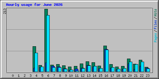 Hourly usage for June 2026