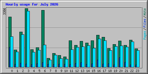Hourly usage for July 2026